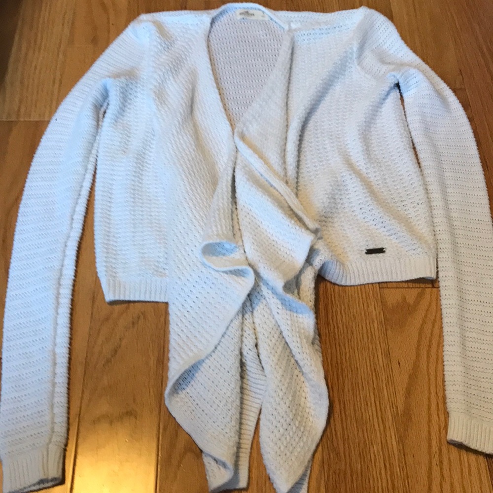 Cream, draped cardigan